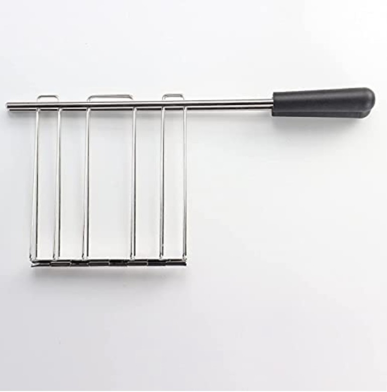 NICEME Sandwich Zange,Sandwich-Zangen aus Edelstahl,Zum Sandwich &amp; Panini Toasten,Brotbackautomaten Zubehör,Metall, Silber