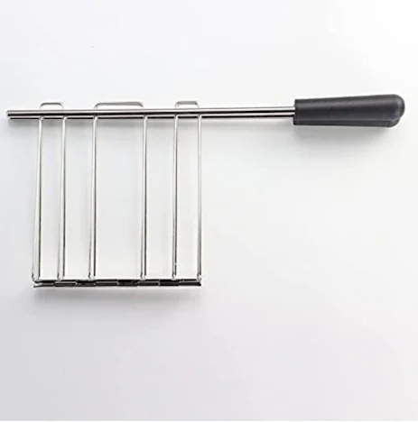 NICEME Sandwich Zange,Sandwich-Zangen aus Edelstahl,Zum Sandwich & Panini Toasten,Brotbackautomaten Zubehör,Metall, Silber