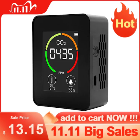 Tragbare CO2 Detektor CO2 Sensor CO2 Meter Air Qualität Monitor