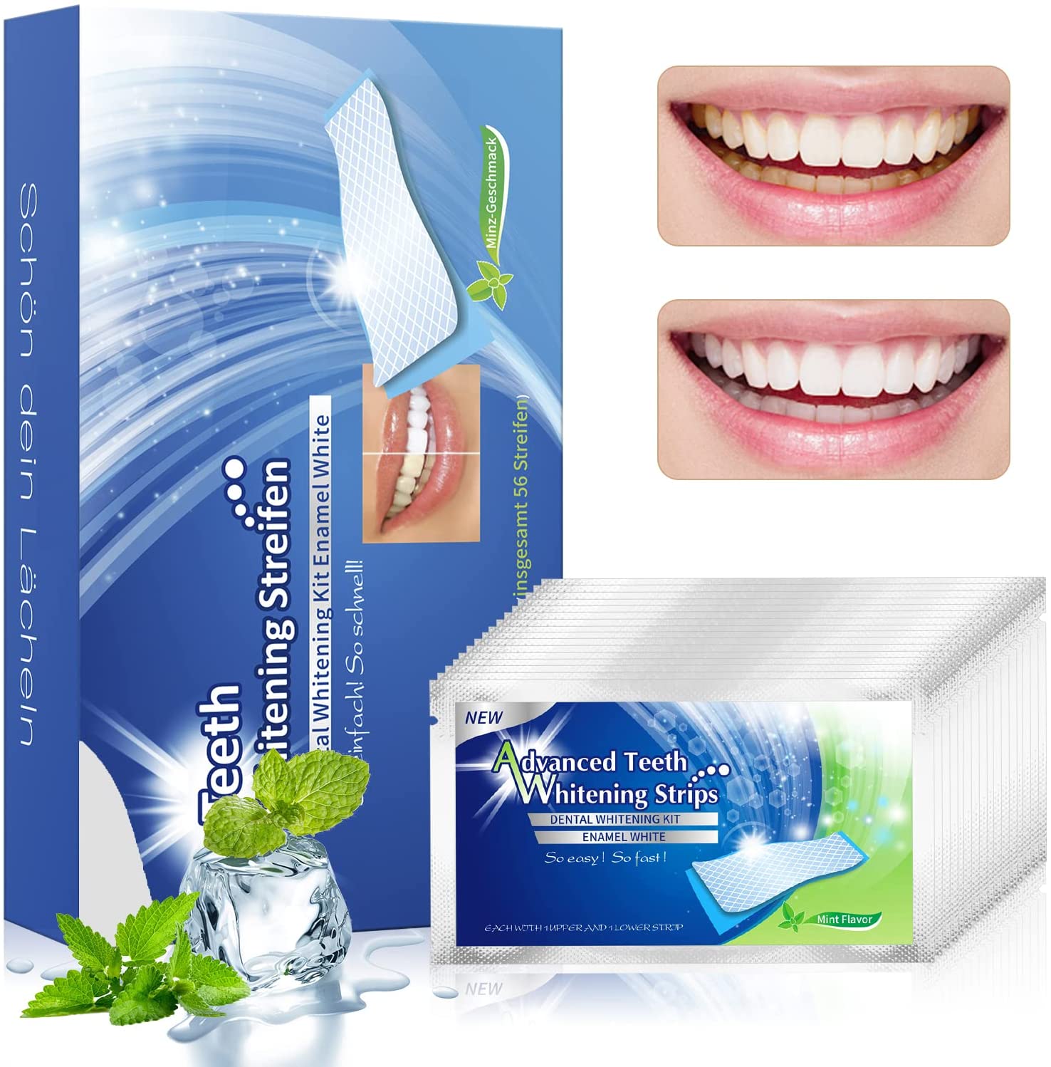 White Strips für Zahnaufhellung 56 Pcs