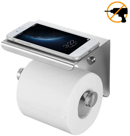 Toilettenpapierrollenhalter selbstklebender mit Handyhalter