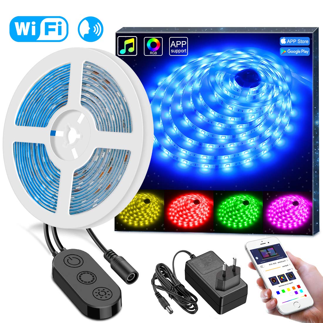 LED Strip, kompatibel mit Google Home, Amazon Alexa, Echo  5 Meter