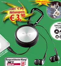 Sony Ohrhörer MDR-KX70L für 3,90 € + Versand