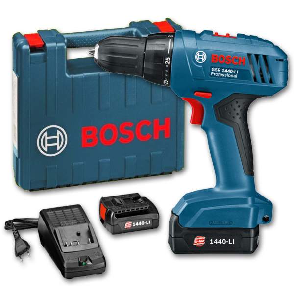 Bosch GSR 1440-Li für 90€ – Akku-Bohrschrauber mit 2. Akku, Ladegerät und Tragekoffer *UPDATE*