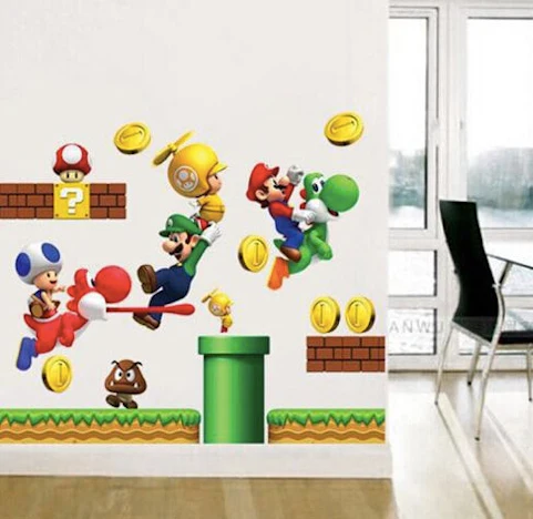 Wandsticker Super Mario - 1 Set, 30 x 60cm