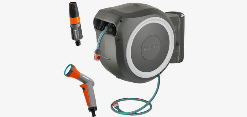 Gardena RollUp XL für 200€ - schwenkbare Schlauchbox, inkl. 35m Schlauch mit Brause &amp; Reinigungsspritze
