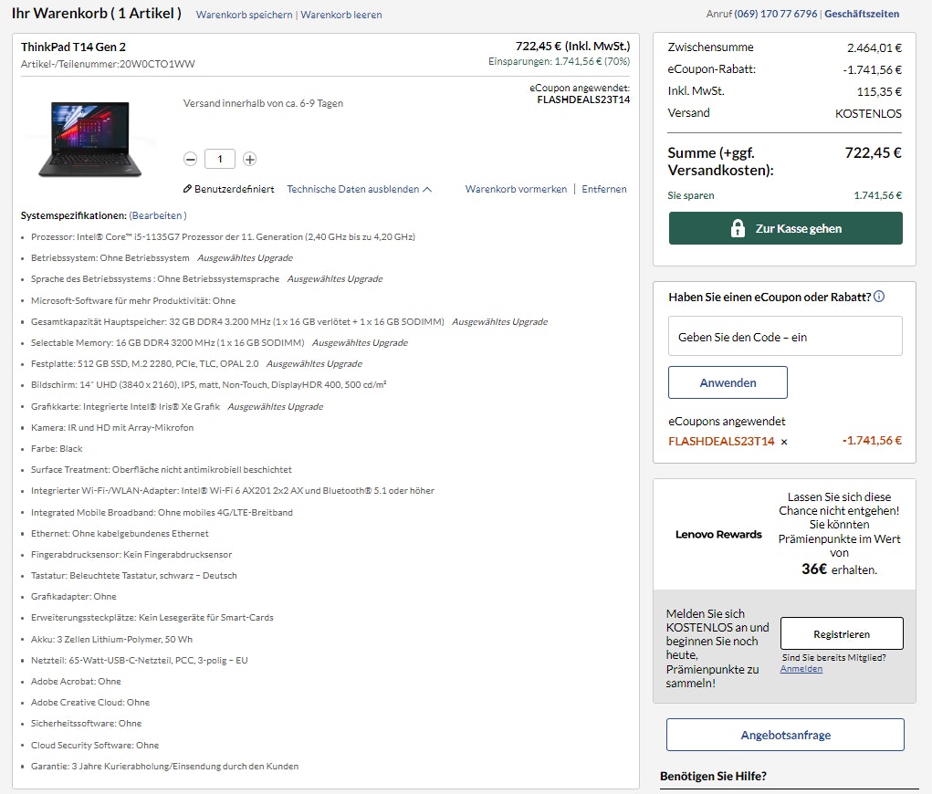 Lenovo-Thinkpad-Angebot Lenovo-Thinkpad-Angebot