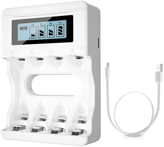 40% Rabatt auf 4 Slot Akku Ladegerät mit LCD-Display - 10,79€(Statt 17,99€)