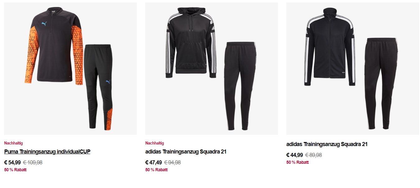 Trainingsanzuege rabattiert shoppen