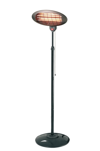 Caso Quarz - Höhenverstellbarer (1,60m bis1,90m) Terrassenheizer mit 3 Heizstufen (2000W) für 47,99€