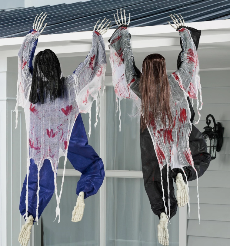 For Halloween Photo Props: 2-Pack 47 ' for Halloween Climbing Zombie Decoration, Haunted House Props, Suitable for Halloween Party Photo Booth Props