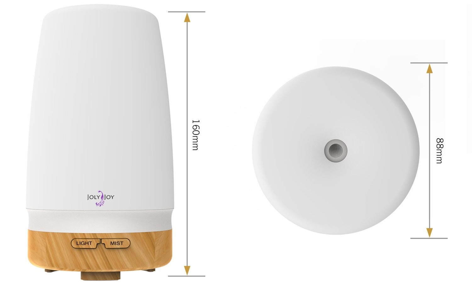 Joly Joy Aroma Diffuser ab 16€ - Luftbefeuchter für ätherische Öle mit Kaltnebel, Farbwechsel, Warmweiß und 100 ml