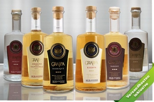 6 Sorten Grappa