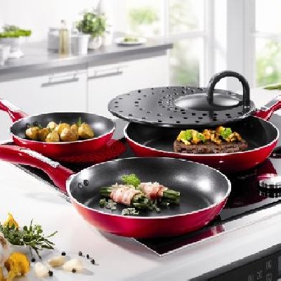 Bratmaxx Induktions-Pfannenset, Maxime red für nur 24,95€ inkl. Versand!