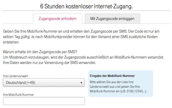 Kostenloser Telekom Hotspot Anmeldung