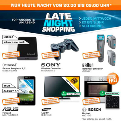 Saturn Late-Night-Shopping 20 Uhr - 9 Uhr - die Übersicht *UPDATE*