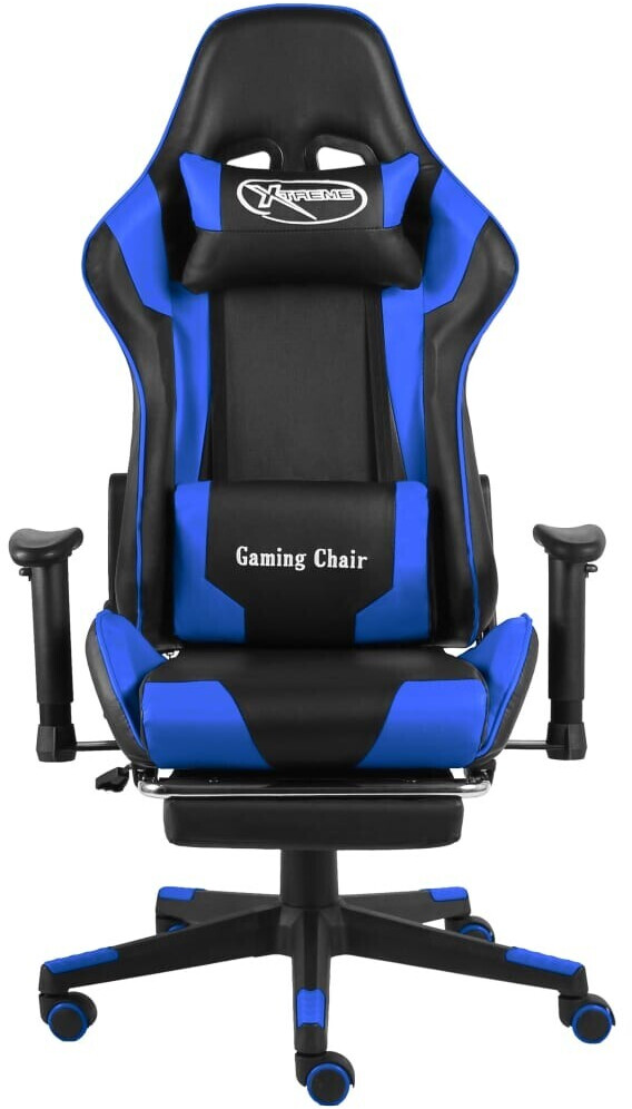 vidaXL Ergonomic gaming chair with footrest Blue mit 70,40€ Rabatt