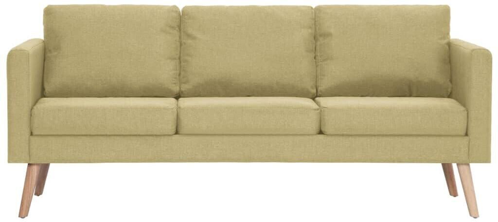 vidaXL 3-Seater Sofa Fabric Green 63% reduziert