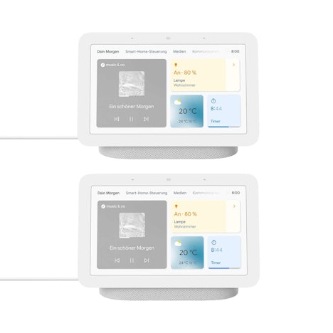 2er-Pack Google Nest Hub (II Gen) für 100€ - Smart Display mit Sprachsteuerung, Video- & Musikwiedergabe, Schlafanlyse uvm.
