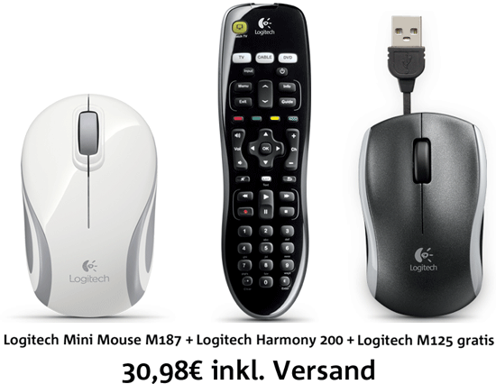 Gratisartikel von Logitech beim Kauf von Auslaufmodellen und beschädigten Verpackungen