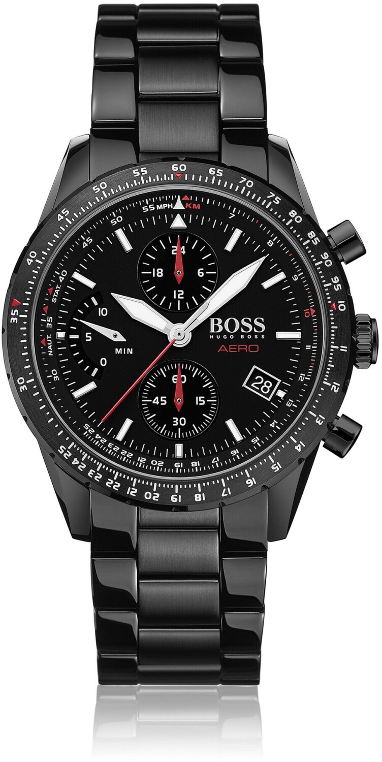 Hugo Boss Chronograph aus schwarz beschichtetem Edelstahl (58082963) schwarz 53% reduziert