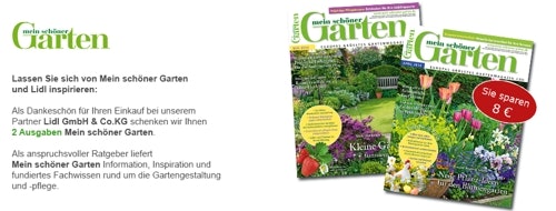 2 Ausgaben "Mein schöner Garten" dank Lidl kostenlos und unverbindlich