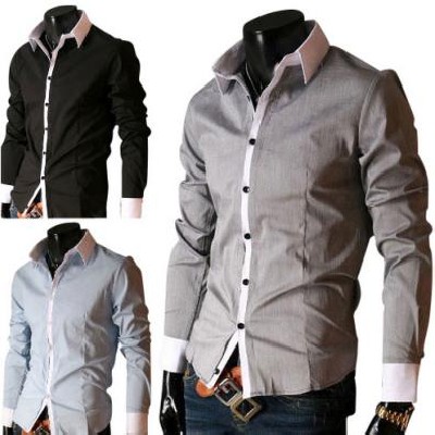 MERISH edle Herren Hemden, S-XXL Slim Fit 3 FARBEN 22,90€