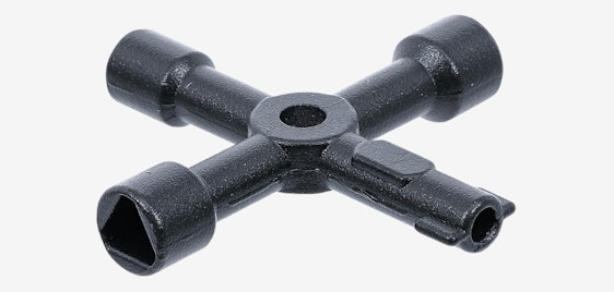 BGS Universal-Schaltschrank-Schlüssel für 2€ - vielseitig, kompakt, Zink-Druckguss