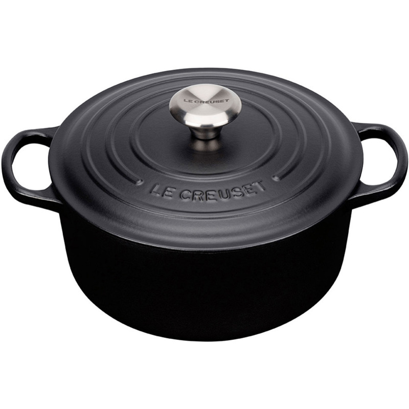 Le Creuset Signature Bräter 28 cm rund schwarz im Angebot: Nur 162,95€ statt 218,90€