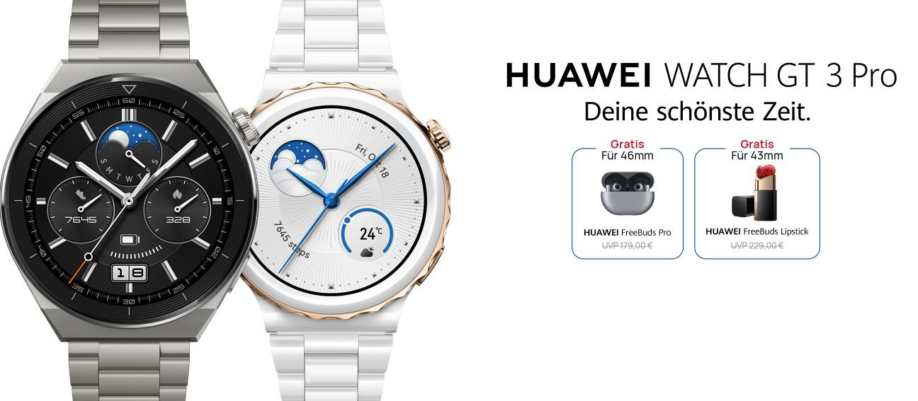 Die neue Huawei Watch GT 3 Pro » Jetzt können auch Fans in Deutschland zugreifen