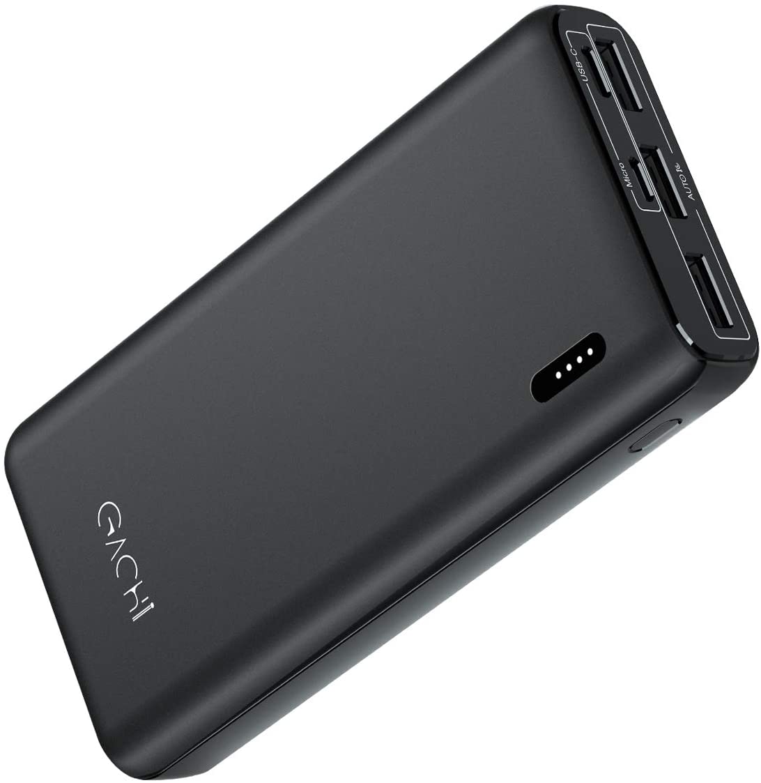 GACHI 26800mAh Externer Akku Powerbank mit 3 Ausgänge und Dual USB Eingänge 
