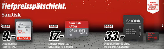 Tiefpreisspätschicht bei Mediamarkt – Speicher, Speicher, Speicher
