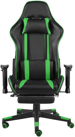 87,52€ auf vidaXL Rotating game chair with footrest Green sparen