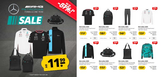 Mercedes AMG Sale bei Sportspar » z.B. Formel 1 Langarmhemd für 14€