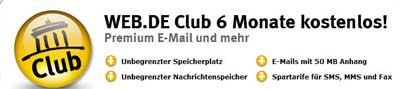 6 Monate web.de Club kostenlos