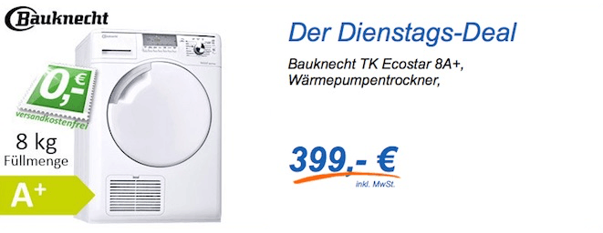 Bauknecht Waeschetrockner Angebot