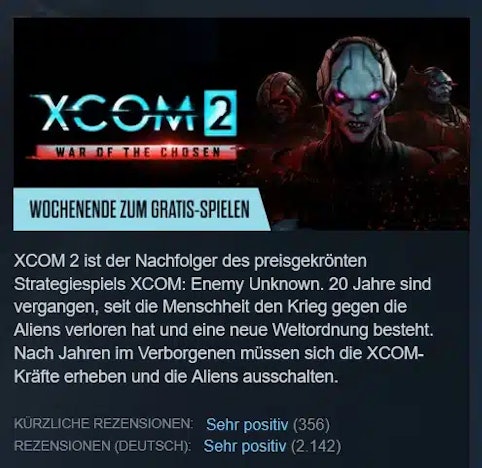 KOSTENLOS testen XCOM 2 (PC - Steam) bis 09.02. um 19:00 Uhr