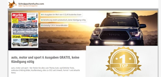 Hammer! 🤯 6 Ausgaben Auto Motor und Sport gratis | nur 7,95€ Versand, selbstkündigend