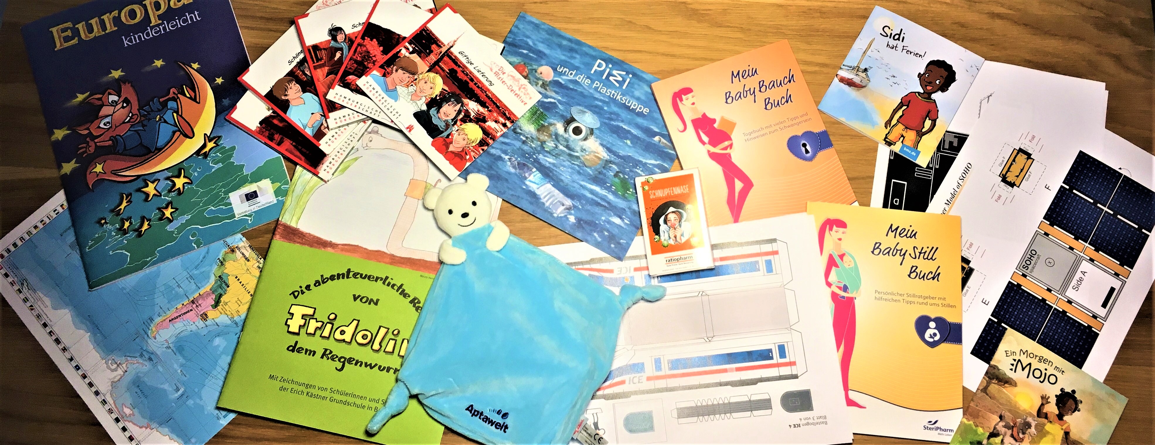 Über 150 Gratisproben für Babys und Kinder: Hörbücher, Comics, Masken, Bastelbögen, Spiele und Co.