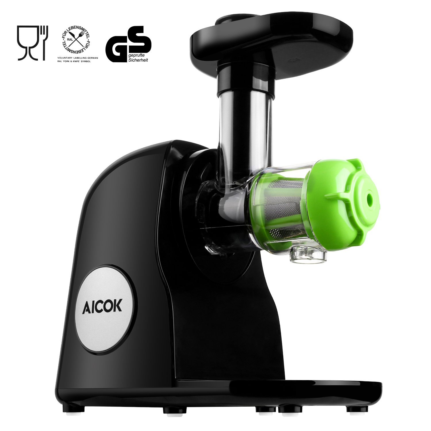 Aicok Slow Juicer Entsafter mit Geringer Lautstärke 