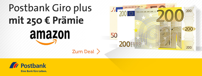 Knaller! Bis zu 250€ Prämie für ein Postbank Girokonto - dauerhaft und bedingungslos kostenlos *UPDATE3*