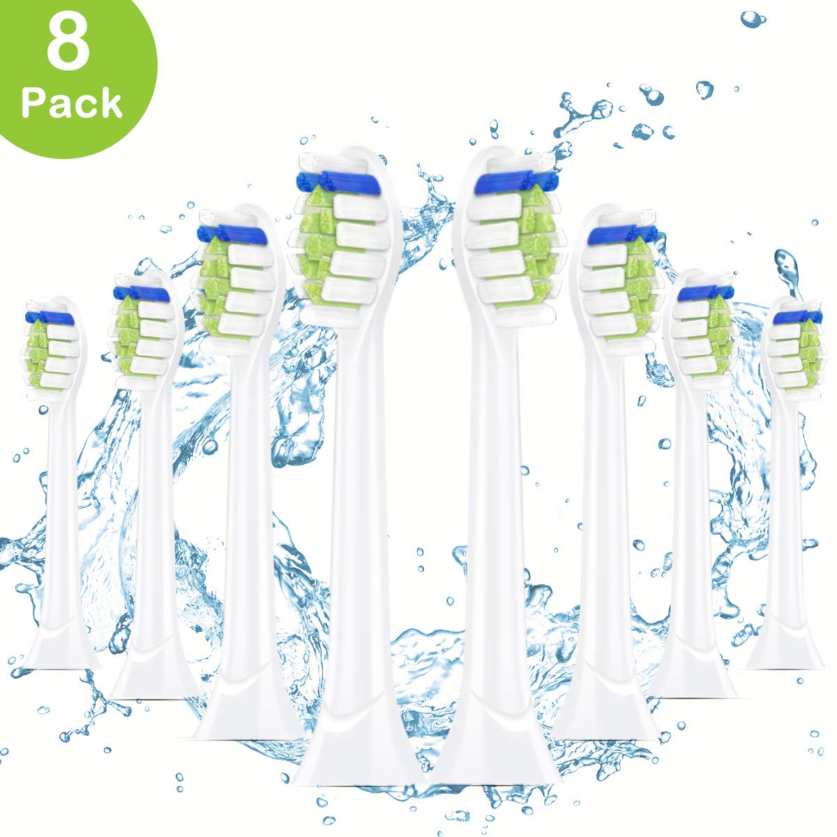 8er Pack Diamond Clean Zahnbürstenaufsätze für Philips Sonicare