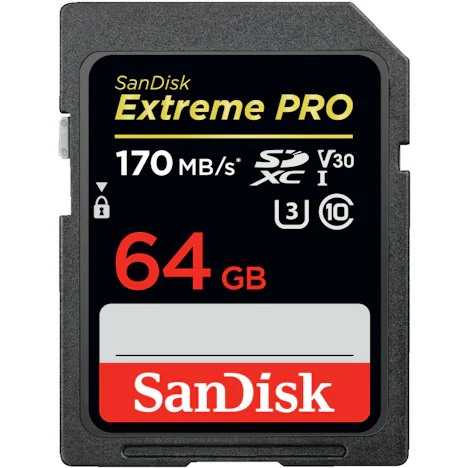 SANDISK Extreme PRO®, SDXC Speicherkarte, 64 GB, 170 MB/s für 20,- EUR inkl. Versand