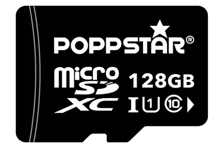 Poppstar 128GB microSDXC Speicherkarte + SD Adapter für 34€