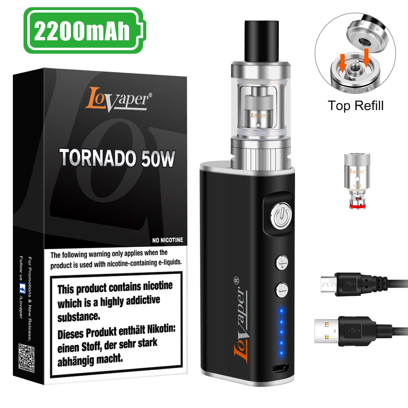 Lovaper Tornado 50W - E-Zigarette