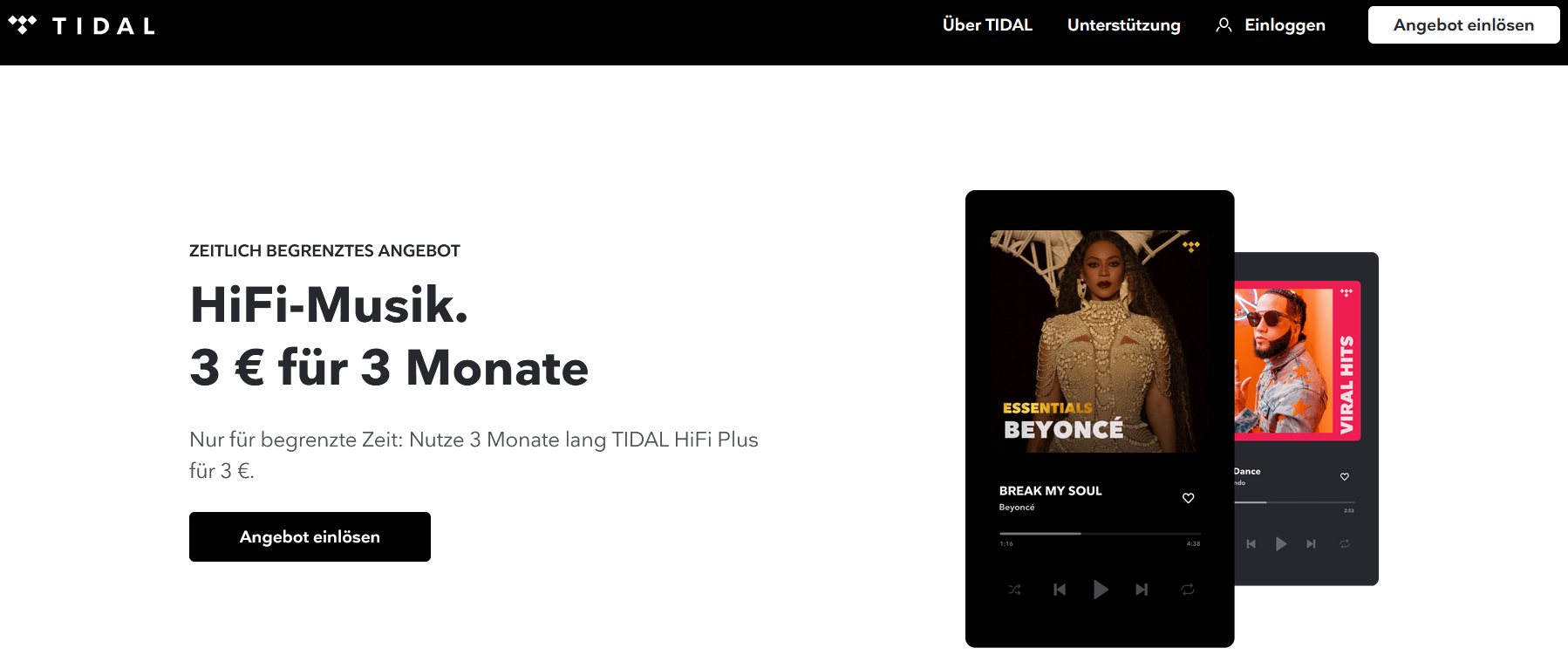 Tidal Premium 3 Monate für 3€ - mehr als 60 Millionen Songs