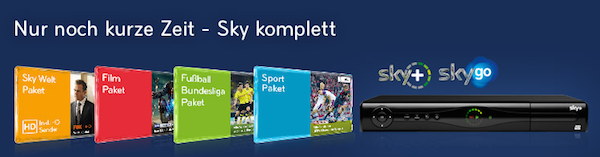 2 Jahre Sky komplett &amp; SkyGo für 34,90€ pro Monat - inkl. aller HD-Kanäle und Receiver *UPDATE2*