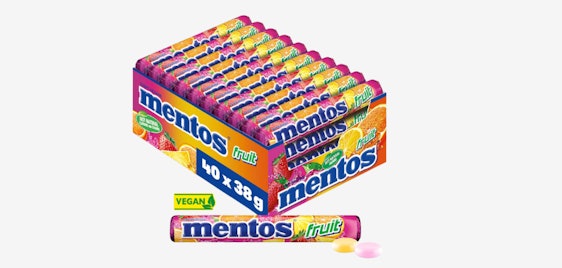 40 Rollen Mentos "Rainbow" Dragees für 15€ – Kaubonbons mit Frucht-Geschmack