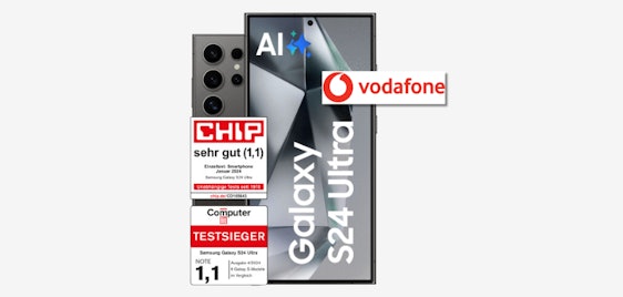 Samsung Galaxy S24 Ultra 5G für einmalig 299€ - Vodafone-Smart Lite für 34,99€ mtl.