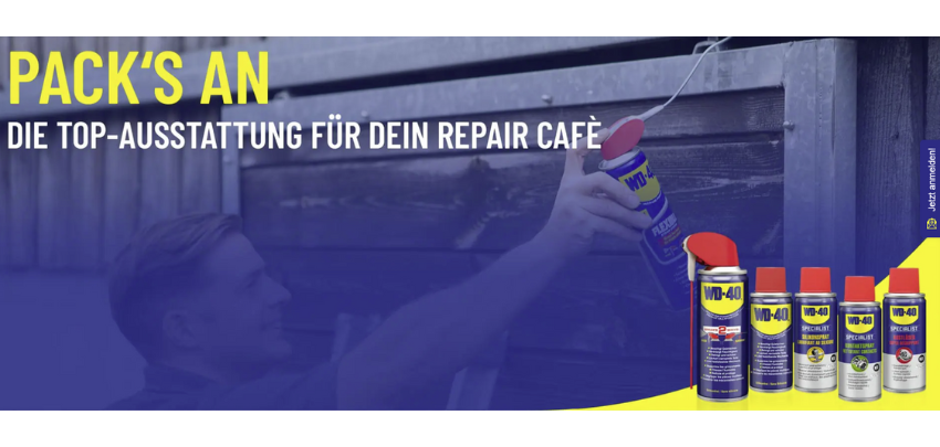 WD40 GRATIS sichern - WD-40 4er-Set für alle Repair Café Mitarbeiter:innen